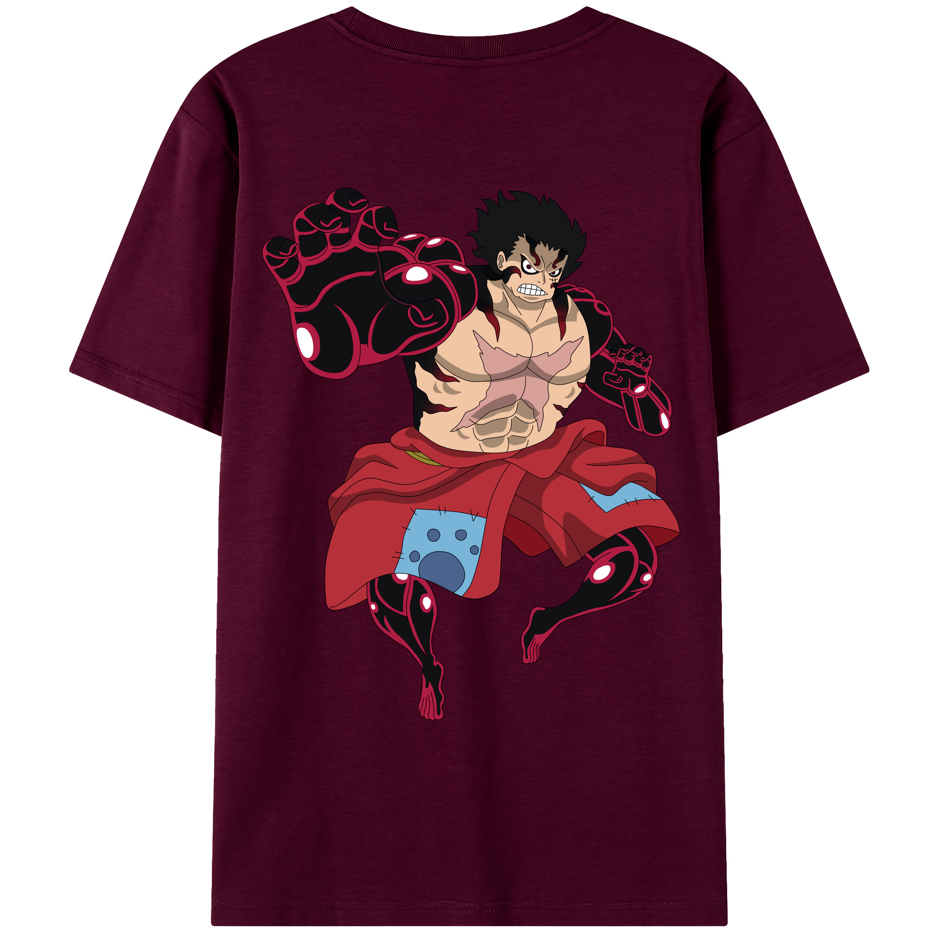 ワンピース モンキー・D・ルフィ ONE PIECE Monkey D. Luffy レディース半袖Tシャツ(バックプリント)